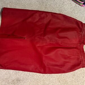 Red Leather Skirt